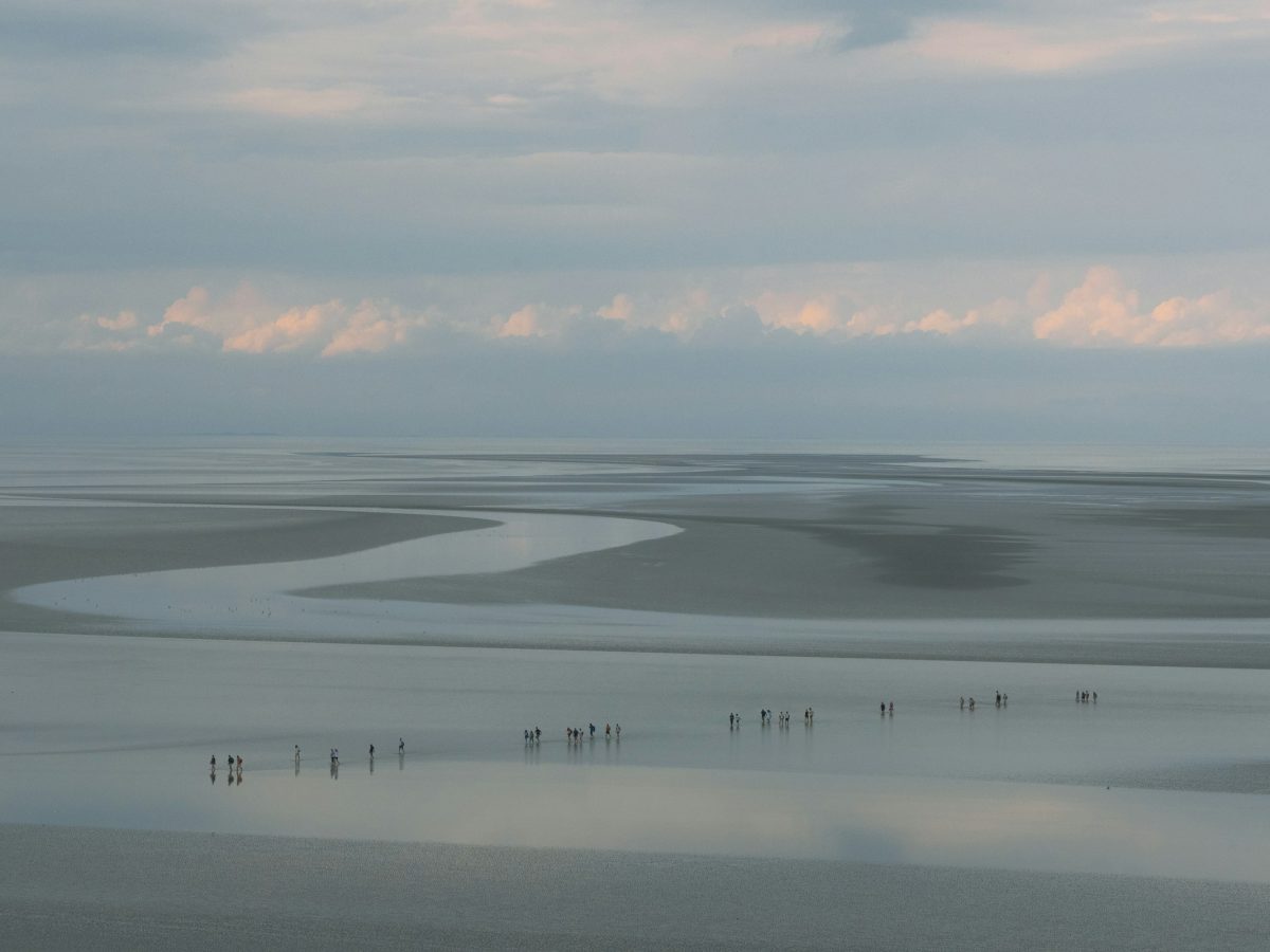 Wadden Sea mudflats and dyke